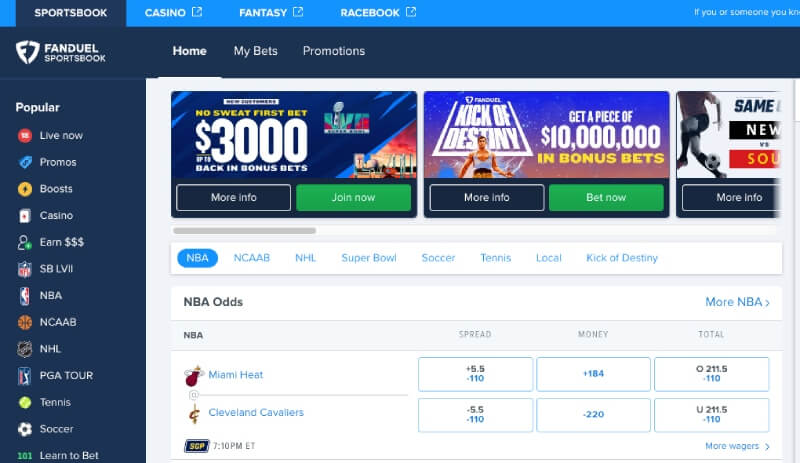 fanduel betting options